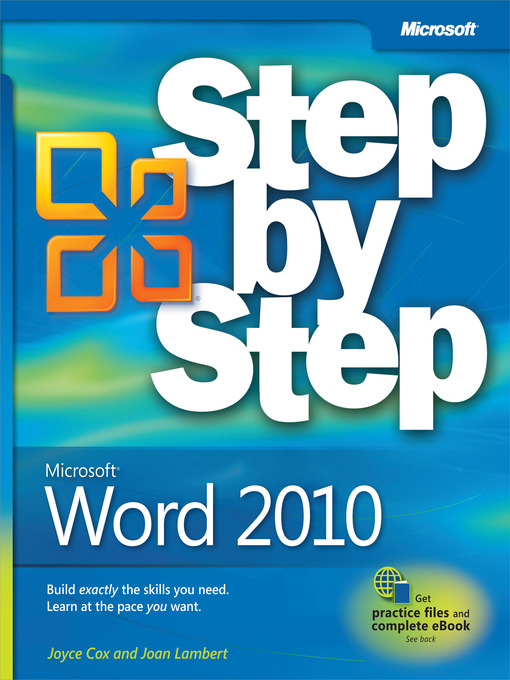 Title details for Microsoft Word 2010 Step by Step by Joyce Cox - Available